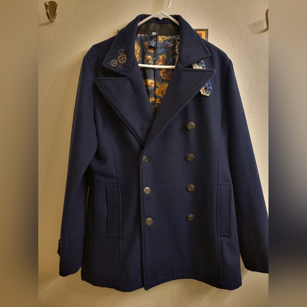 Doctor Who Embroidered Tardis Peacoat
